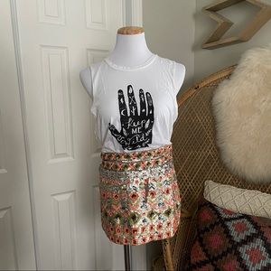 0 Free People Sequin Mini Skirt